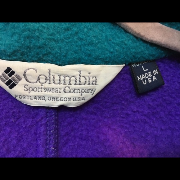 Made in USA Vintage Columbia fleece colorblock - Picture 2 of 4